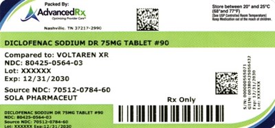 Diclofenac Sodium Dr 75mg #90 (Diclofenac Sodium Dr 75mg 80425 0564 03)